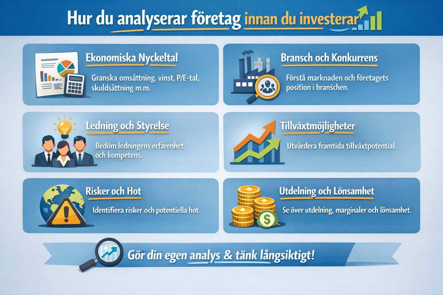 Hur du analyserar företag innan du investerar
