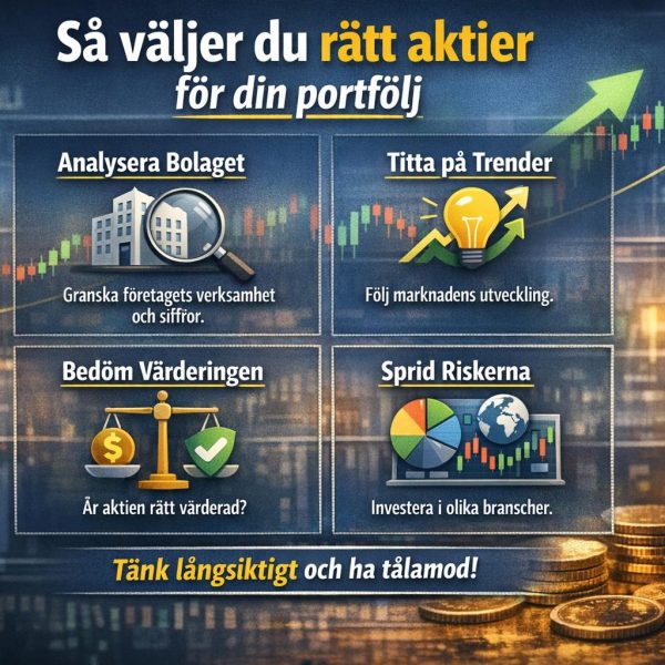 Så väljer du rätt aktier för din portfölj