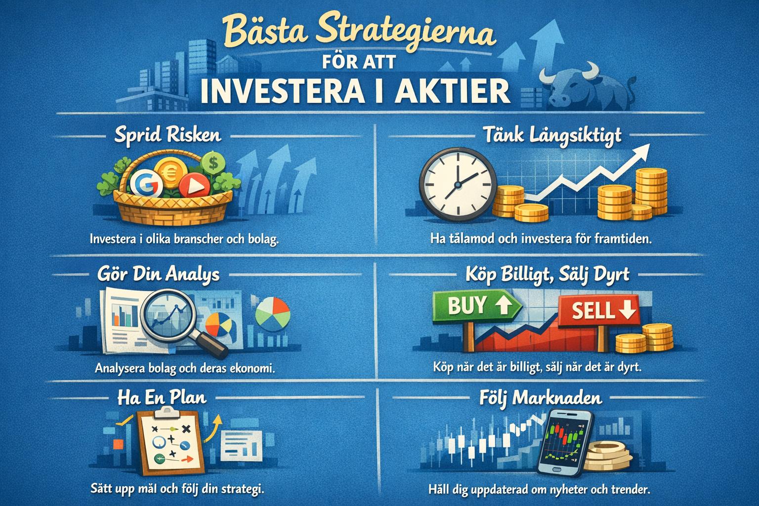 Bästa strategierna för att investera i aktier