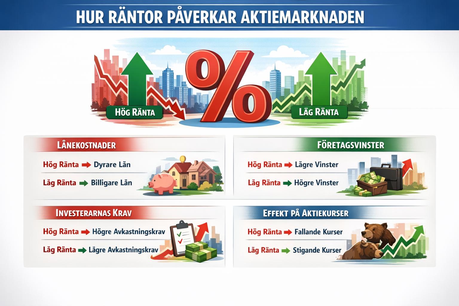 Hur påverkar räntor aktiemarknaden?