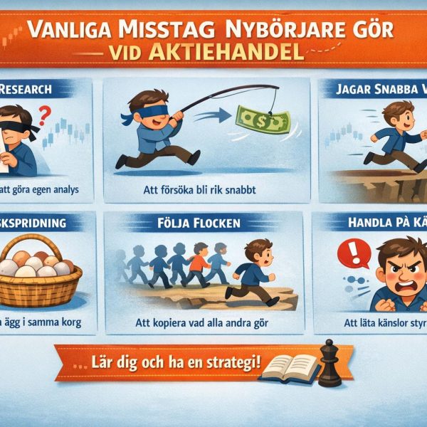 Vanliga misstag som nybörjare gör vid aktiehandel