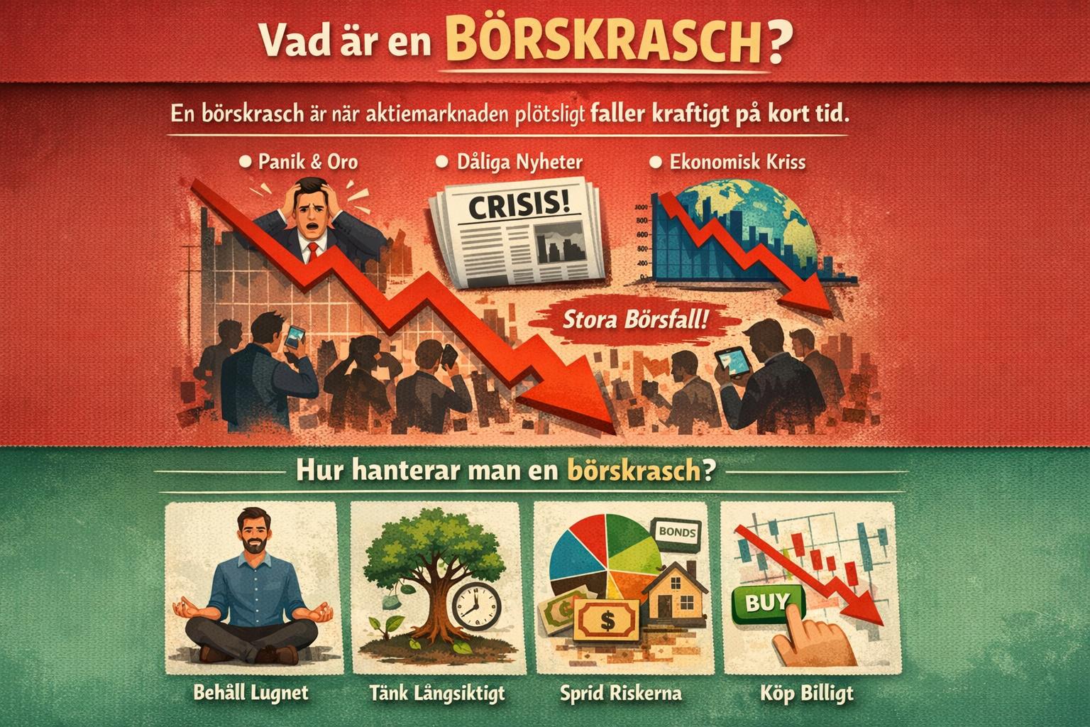 Vad är en börskrasch och hur hanterar man den?